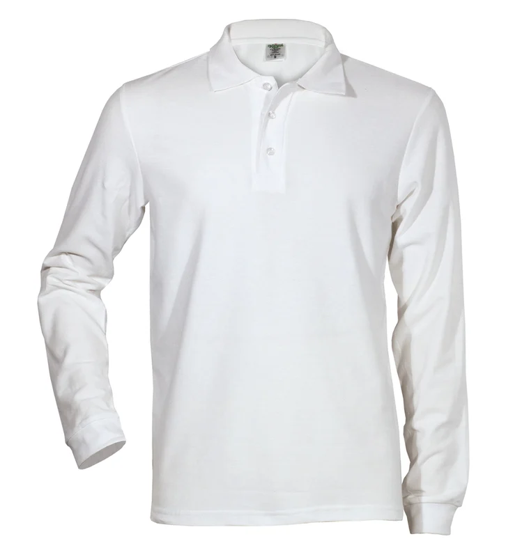 Ανδρικό Polo μακρυμάνικο WHITE