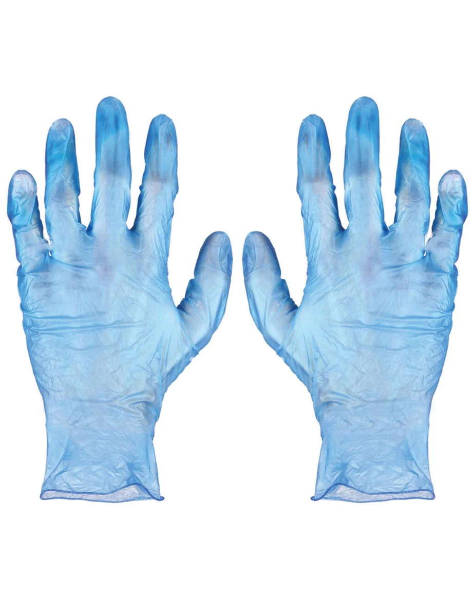 Γάντια μιας χρήσης VINYL BLUE PF