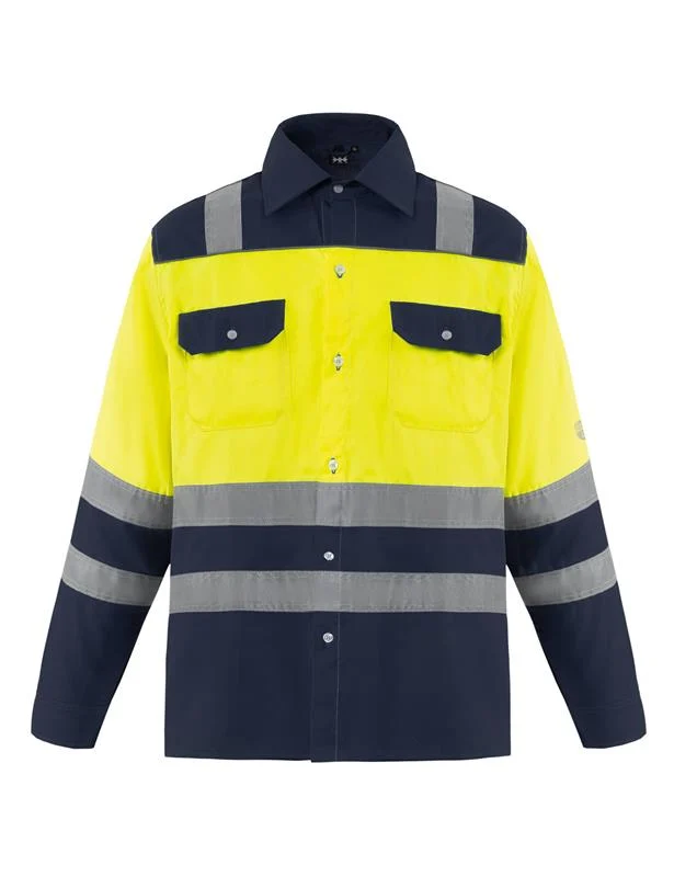 Πουκάμισο APOLLO HI-VIS BOTTLE GREEN/FLUOR YELLOW Πουκάμισο APOLLO HI-VIS BOTTLE GREEN/FLUOR YELLOW